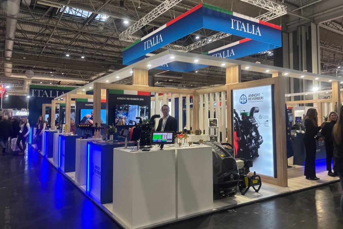 L'area dedicata ai 9 espositori italiani presenti durante l'ultima edizione del Lamma Show 2026 nel Regno Unito